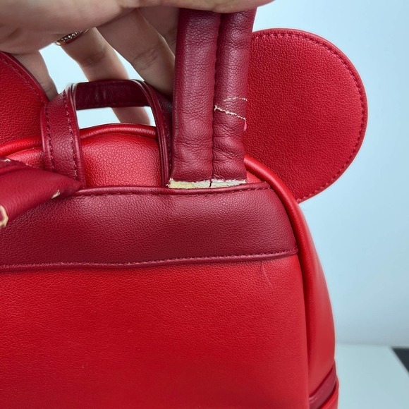 Disney Loungefly Minnie Mouse Red Bow Mini Backpack